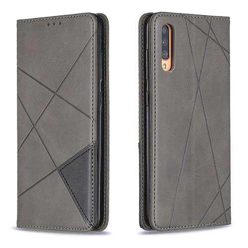 Leather Case Stands Flip Cover Holder B07F for Samsung Galaxy A70S Gray