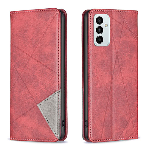Leather Case Stands Flip Cover Holder B07F for Samsung Galaxy F23 5G Red