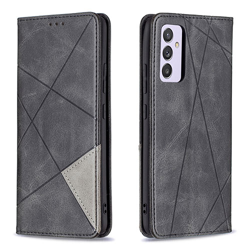 Leather Case Stands Flip Cover Holder B07F for Samsung Galaxy F54 5G Black