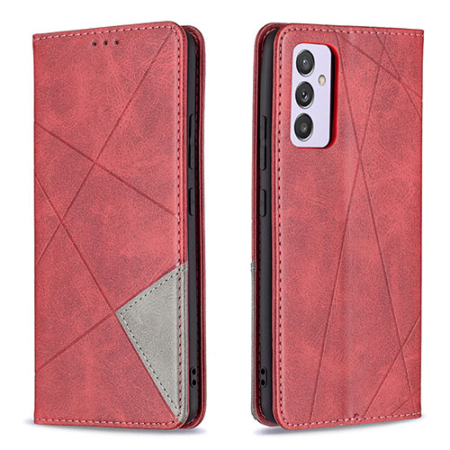 Leather Case Stands Flip Cover Holder B07F for Samsung Galaxy M14 5G Red