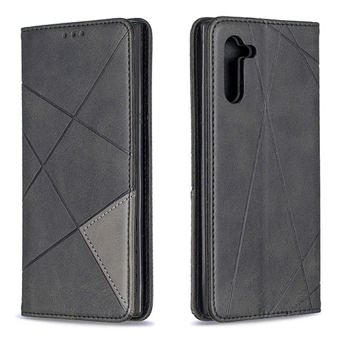 Leather Case Stands Flip Cover Holder B07F for Samsung Galaxy Note 10 5G Black