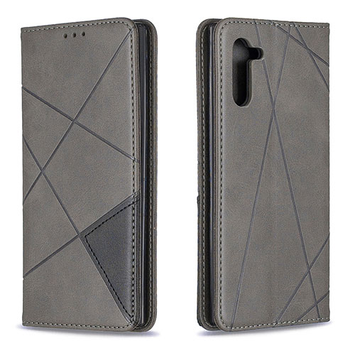 Leather Case Stands Flip Cover Holder B07F for Samsung Galaxy Note 10 5G Gray