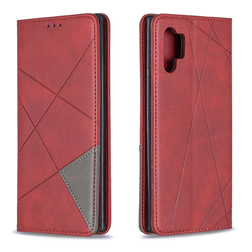 Leather Case Stands Flip Cover Holder B07F for Samsung Galaxy Note 10 Plus 5G Red