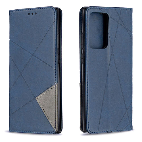 Leather Case Stands Flip Cover Holder B07F for Samsung Galaxy Note 20 Ultra 5G Blue