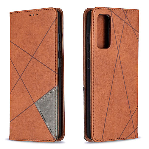 Leather Case Stands Flip Cover Holder B07F for Samsung Galaxy S20 FE (2022) 5G Brown