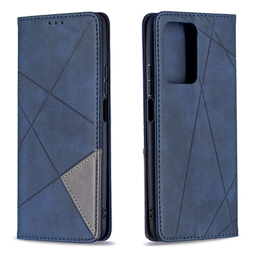 Leather Case Stands Flip Cover Holder B07F for Xiaomi Mi 11T 5G Blue