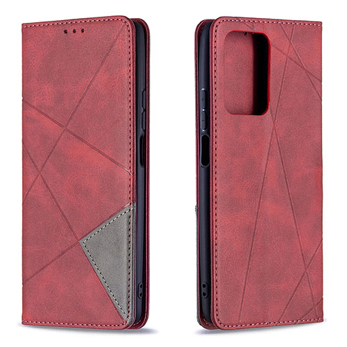 Leather Case Stands Flip Cover Holder B07F for Xiaomi Mi 11T 5G Red