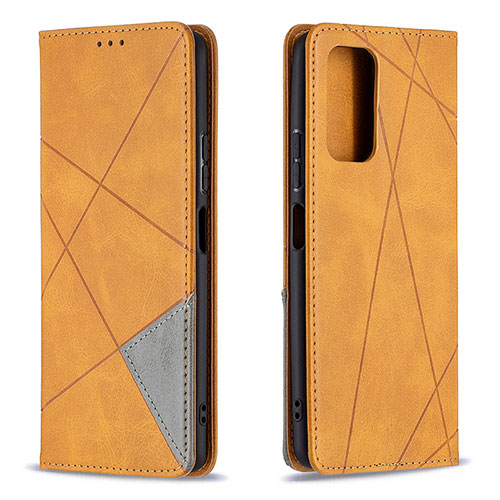 Leather Case Stands Flip Cover Holder B07F for Xiaomi Redmi Note 10 Pro Max Light Brown