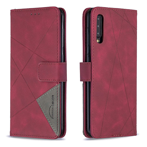 Leather Case Stands Flip Cover Holder B08F for Samsung Galaxy A30S Red