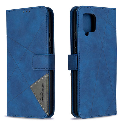 Leather Case Stands Flip Cover Holder B08F for Samsung Galaxy A42 5G Blue