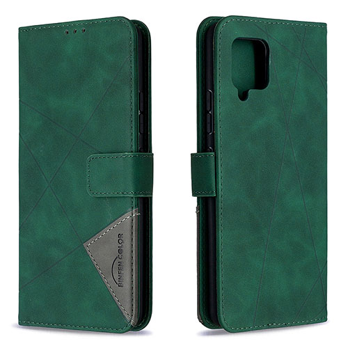 Leather Case Stands Flip Cover Holder B08F for Samsung Galaxy A42 5G Green