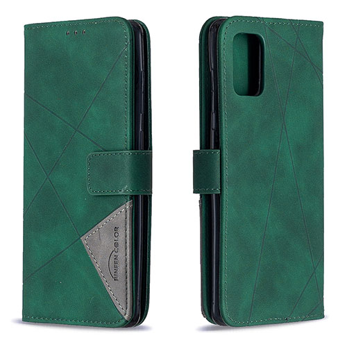 Leather Case Stands Flip Cover Holder B08F for Samsung Galaxy A71 4G A715 Green