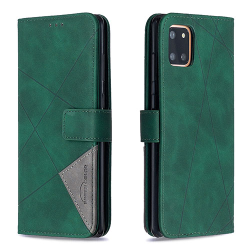 Leather Case Stands Flip Cover Holder B08F for Samsung Galaxy M60s Green