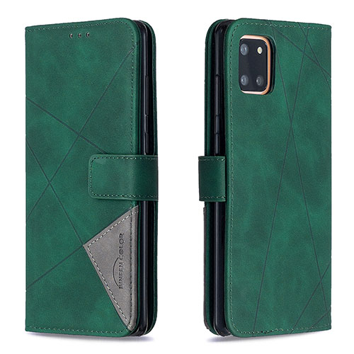 Leather Case Stands Flip Cover Holder B08F for Samsung Galaxy Note 10 Lite Green