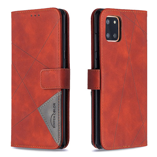 Leather Case Stands Flip Cover Holder B08F for Samsung Galaxy Note 10 Lite Orange