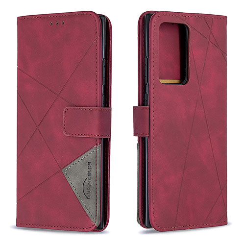 Leather Case Stands Flip Cover Holder B08F for Samsung Galaxy Note 20 Ultra 5G Red