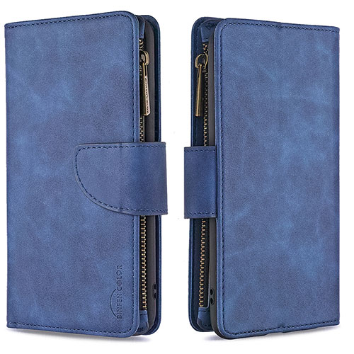 Leather Case Stands Flip Cover Holder B09F for Samsung Galaxy A72 4G Blue