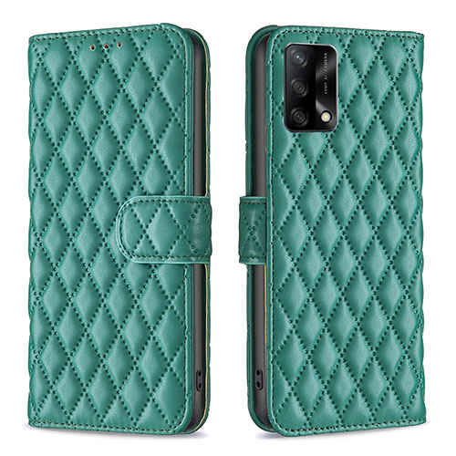Leather Case Stands Flip Cover Holder B11F for Oppo F19s Green