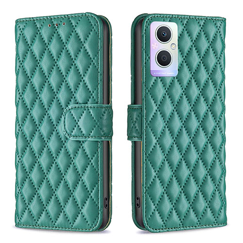 Leather Case Stands Flip Cover Holder B11F for Oppo F21 Pro 5G Green