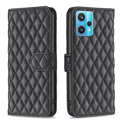 Leather Case Stands Flip Cover Holder B11F for Realme 9 Pro+ Plus 5G Black