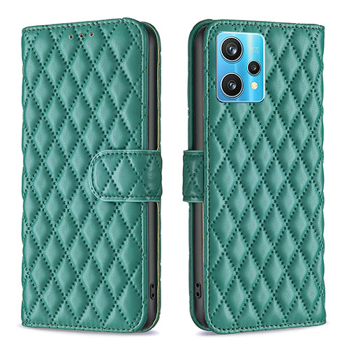 Leather Case Stands Flip Cover Holder B11F for Realme 9 Pro+ Plus 5G Green