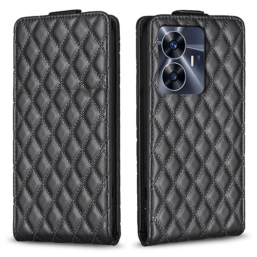 Leather Case Stands Flip Cover Holder B11F for Realme Narzo N55 Black