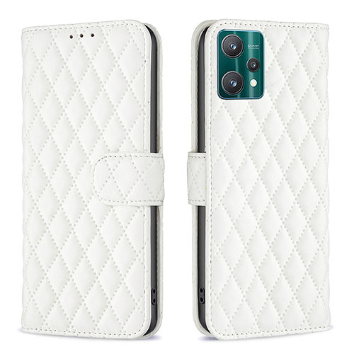 Leather Case Stands Flip Cover Holder B11F for Realme Q5 5G White