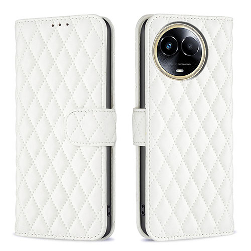 Leather Case Stands Flip Cover Holder B11F for Realme V50 5G White