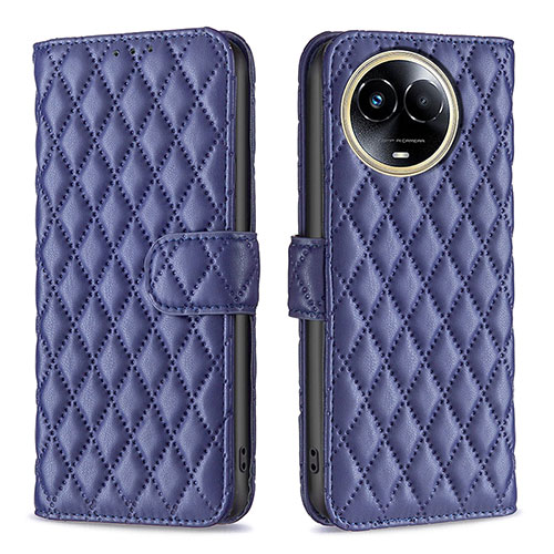 Leather Case Stands Flip Cover Holder B11F for Realme V50s 5G Blue