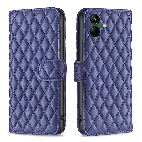Leather Case Stands Flip Cover Holder B11F for Samsung Galaxy A04 4G Blue