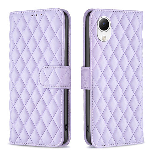 Leather Case Stands Flip Cover Holder B11F for Samsung Galaxy A23 5G SC-56C Purple