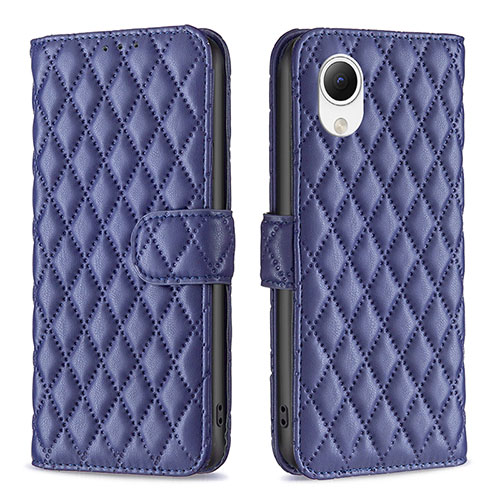 Leather Case Stands Flip Cover Holder B11F for Samsung Galaxy A23e 5G Blue