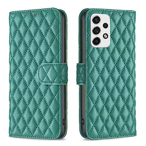 Leather Case Stands Flip Cover Holder B11F for Samsung Galaxy A53 5G Green