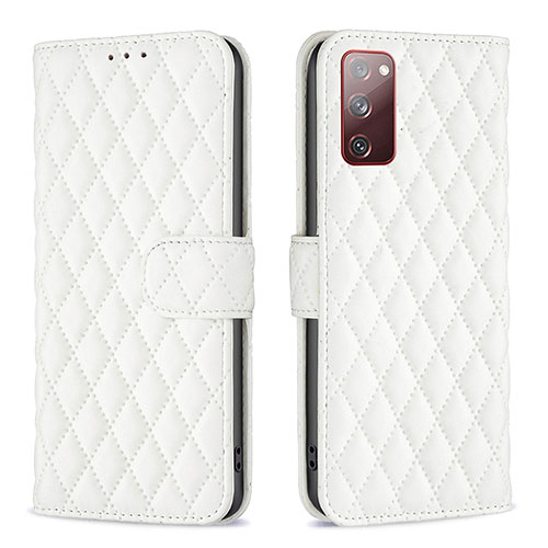 Leather Case Stands Flip Cover Holder B11F for Samsung Galaxy S20 FE 4G White