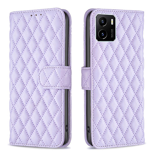 Leather Case Stands Flip Cover Holder B11F for Vivo Y10 t1 Purple