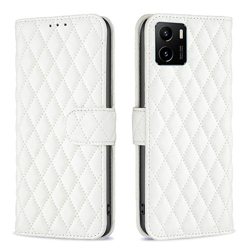 Leather Case Stands Flip Cover Holder B11F for Vivo Y32t White
