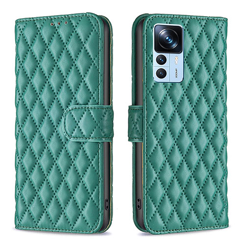 Leather Case Stands Flip Cover Holder B11F for Xiaomi Mi 12T 5G Green