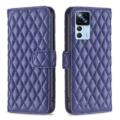 Leather Case Stands Flip Cover Holder B11F for Xiaomi Mi 12T Pro 5G Blue