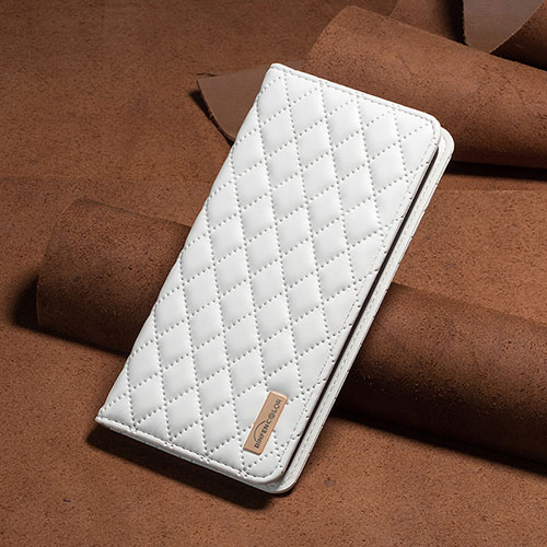 Leather Case Stands Flip Cover Holder B11F for Xiaomi Poco X5 5G White