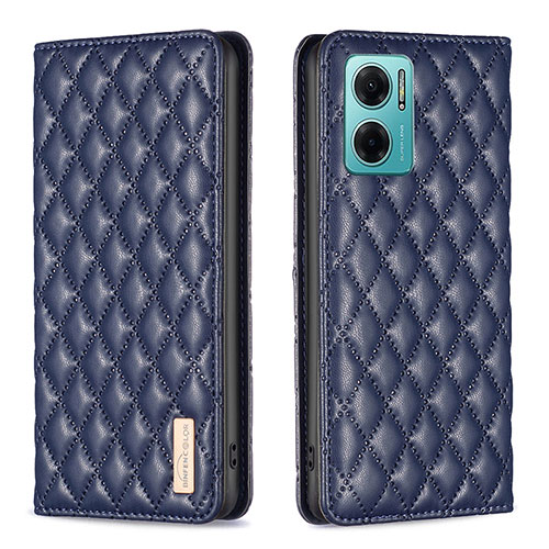 Leather Case Stands Flip Cover Holder B11F for Xiaomi Redmi 11 Prime 5G Blue