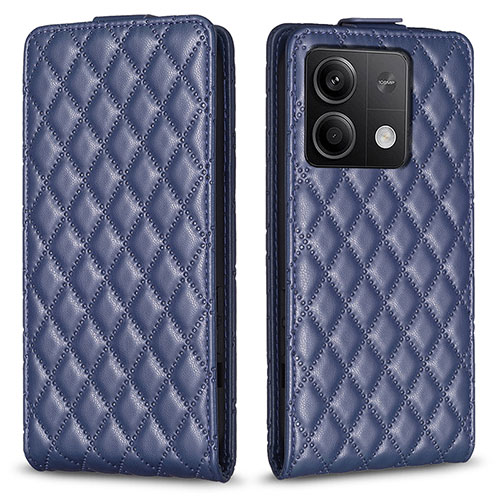 Leather Case Stands Flip Cover Holder B11F for Xiaomi Redmi Note 13 5G Blue