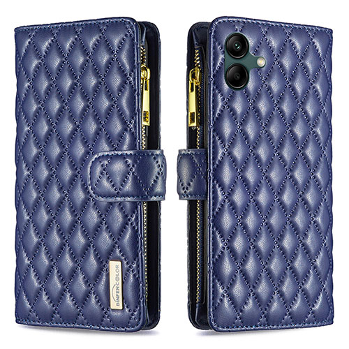 Leather Case Stands Flip Cover Holder B12F for Samsung Galaxy A04 4G Blue