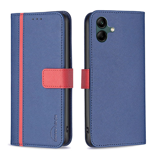 Leather Case Stands Flip Cover Holder B13F for Samsung Galaxy A04E Blue