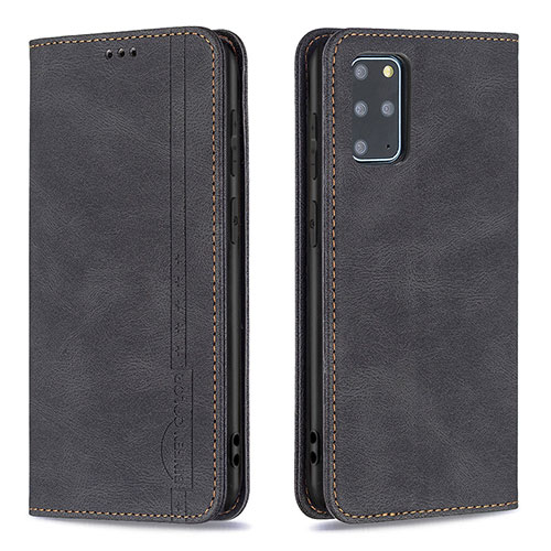 Leather Case Stands Flip Cover Holder B15F for Samsung Galaxy S20 Plus 5G Black