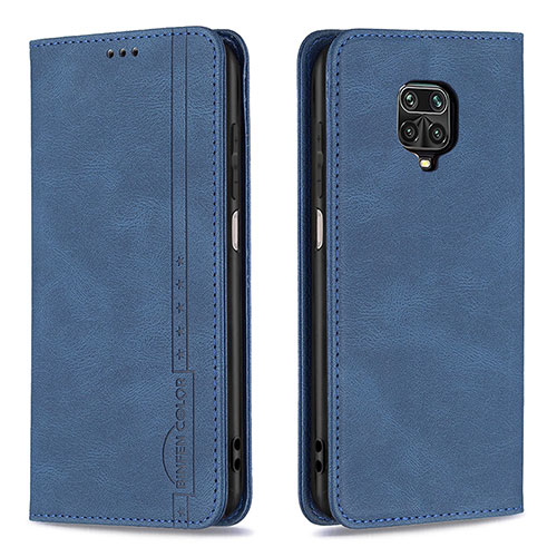 Leather Case Stands Flip Cover Holder B15F for Xiaomi Poco M2 Pro Blue