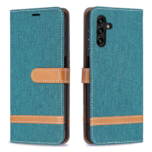 Leather Case Stands Flip Cover Holder B16F for Samsung Galaxy A13 5G Green