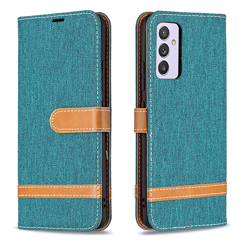 Leather Case Stands Flip Cover Holder B16F for Samsung Galaxy A24 4G Green