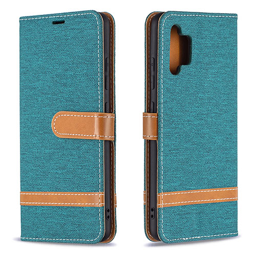 Leather Case Stands Flip Cover Holder B16F for Samsung Galaxy A32 5G Green