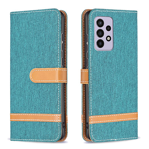 Leather Case Stands Flip Cover Holder B16F for Samsung Galaxy A33 5G Green