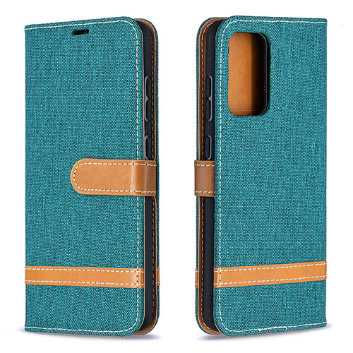 Leather Case Stands Flip Cover Holder B16F for Samsung Galaxy A52s 5G Green